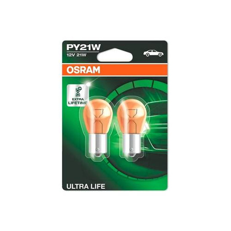 Osram Ultra Life PY21W pomarańczowa żarówka do kierunkowskazów 2szt